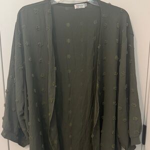 Olive Embellished Women's Coverup
